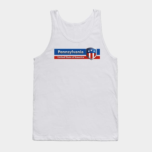 Pennsylvania - United State of America Tank Top by Steady Eyes